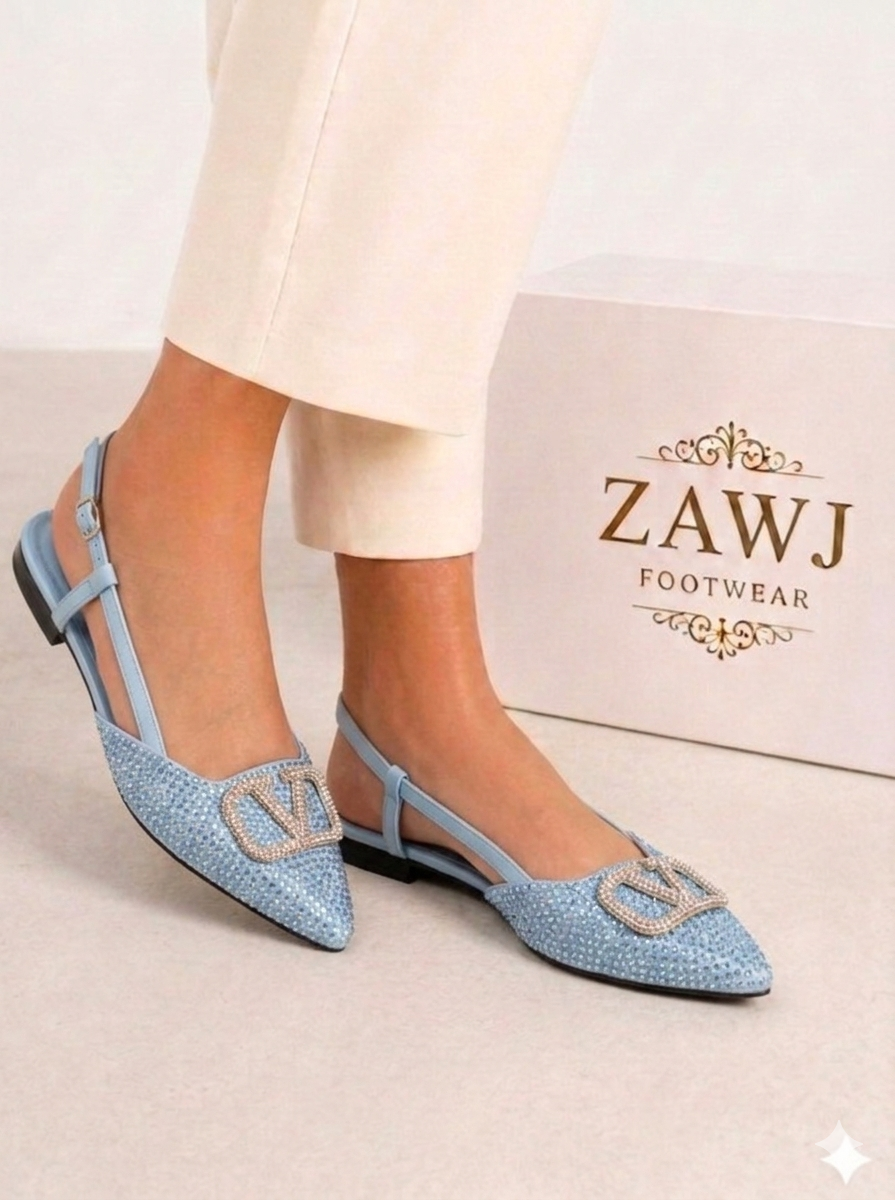 Fancy V Flat Pumps