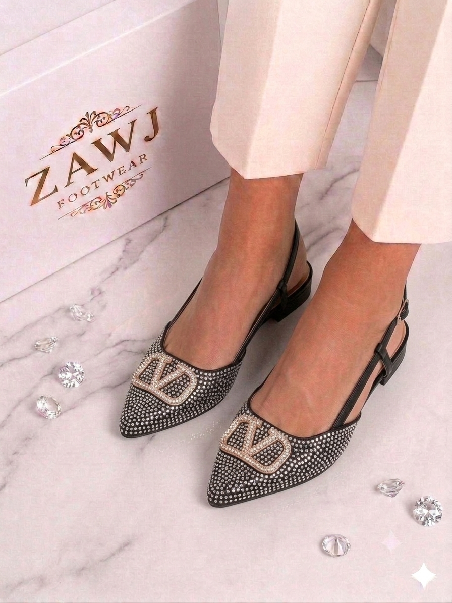 Fancy V Flat Pumps
