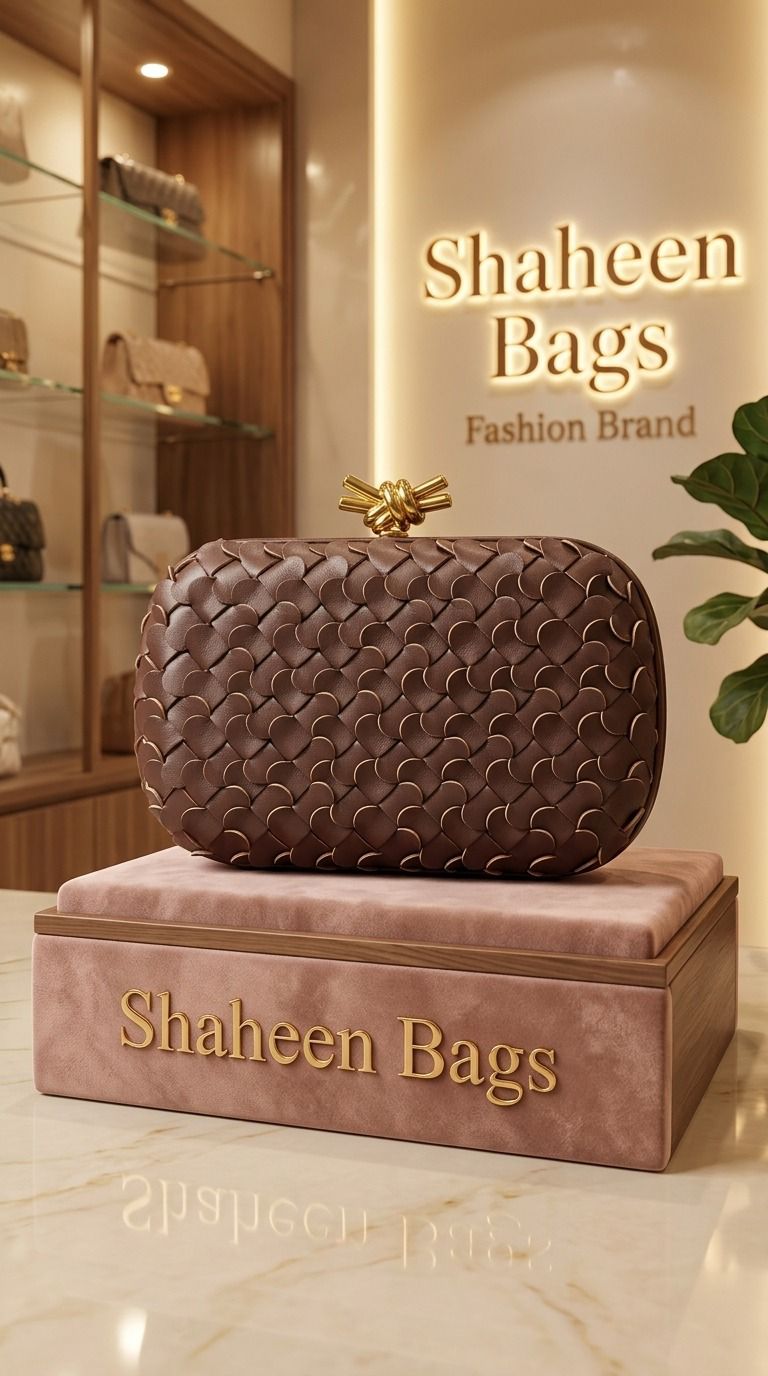 Mocha Weave Clutch