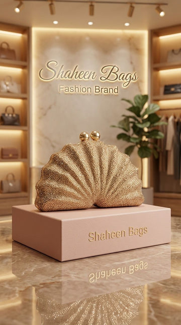 Golden Shell Clutch
