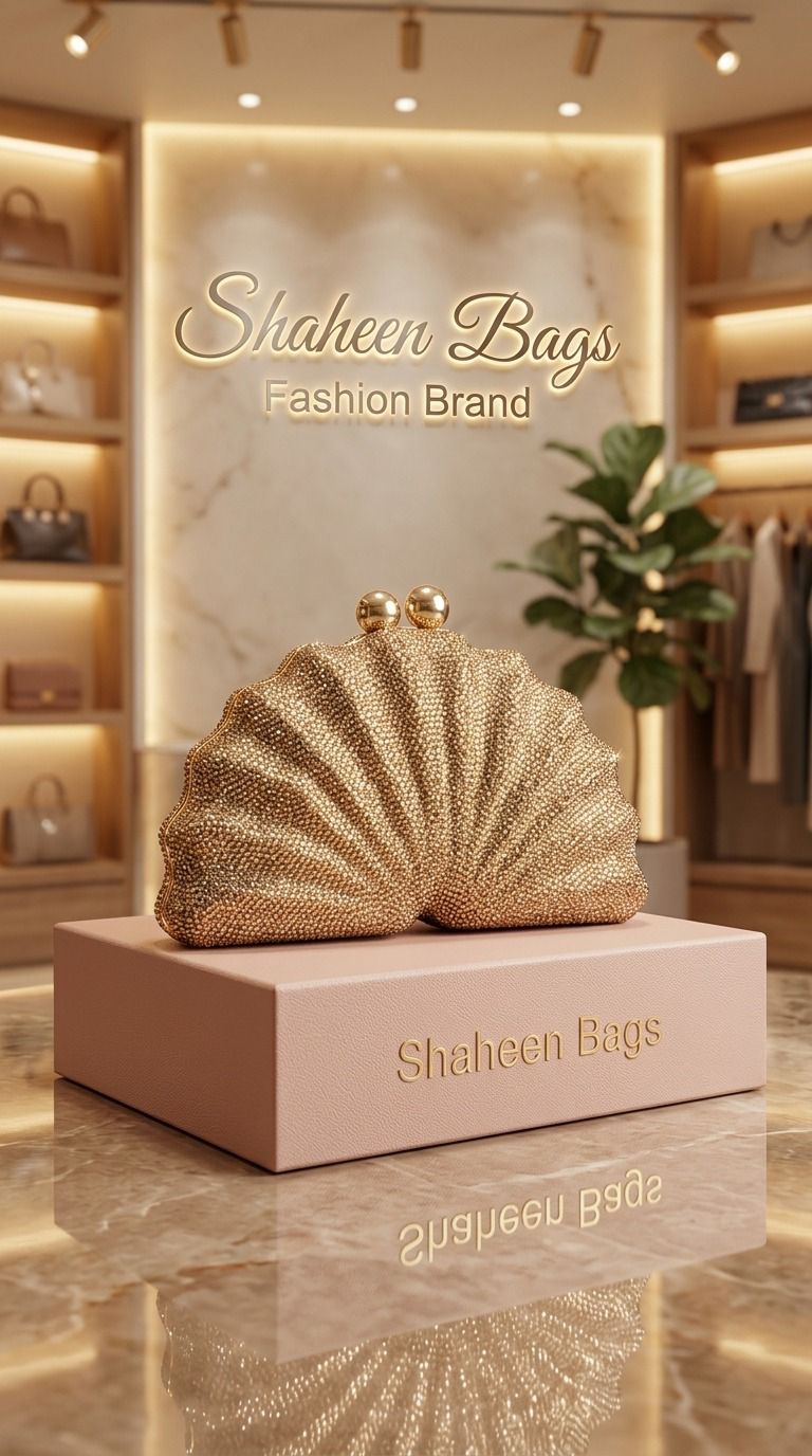 Golden Shell Clutch